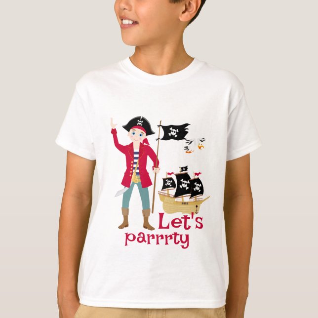 Befälhavare vid Pirat Fraktens Födelsedagsfest T Shirt (Framsida)