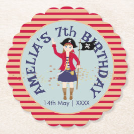 Befälhavare vid Pirat Fraktens Födelsedagsfest Underlägg Papper