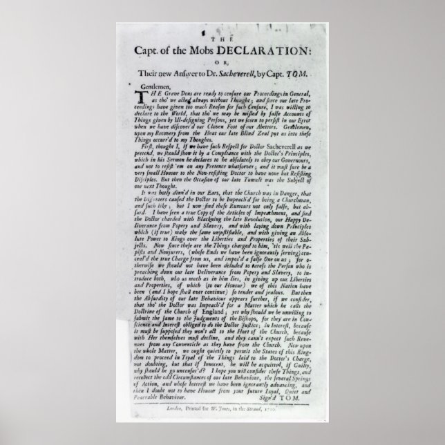 Befälhavaren på Mobsternas förklaring Poster (Framsidan)