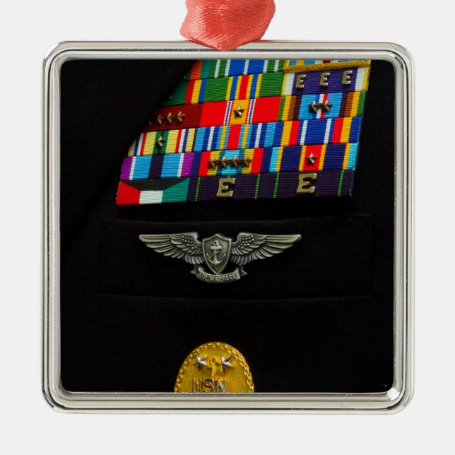 Befälhavarens bricka julgransprydnad metall (Framsidan)