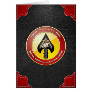 Befaller speciella funktioner för USMC (MARSOC) Hälsningskort
