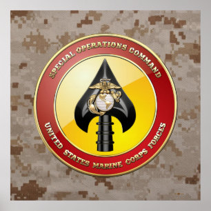 Befaller speciella funktioner för USMC (MARSOC) Poster