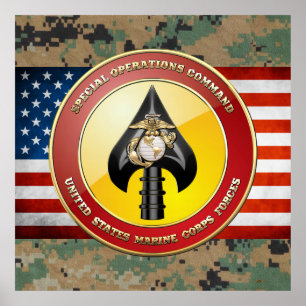 Befaller speciella funktioner för USMC (MARSOC) Poster