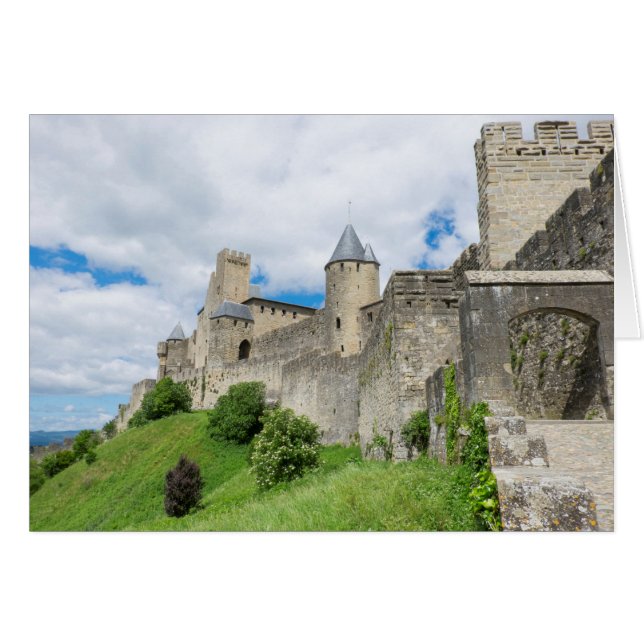 Befäst Staden Carcassonne Hälsningskort (Framsidan Horizontal)