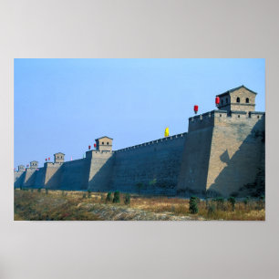 Befästning av den gamla staden Pingyao - Kina Poster