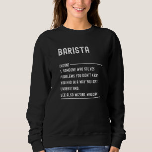 Befattning för definitionsjobb i Barista T Shirt