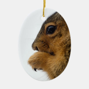 Befintlig ekorre julgransprydnad keramik
