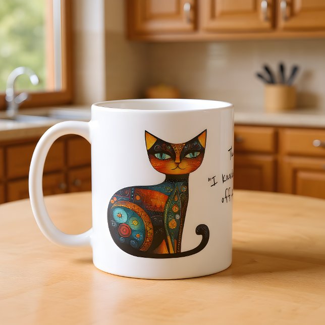 Befintlig "Jag slog något av bordet" Ansikte  Kaffemugg (Skapare uppladdad)