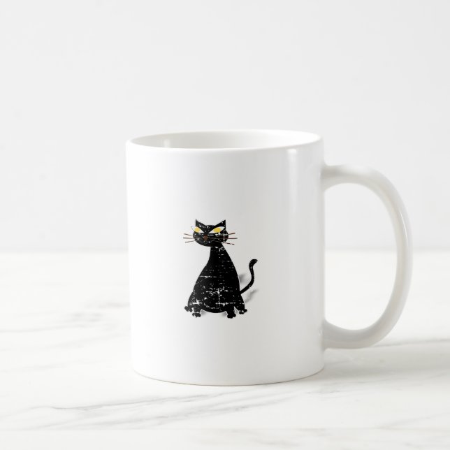 Befintlig svart fet katt kaffemugg (Höger)
