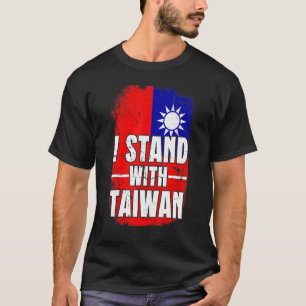 Befintlig taiwanesisk flagga Jag står med Taiwans T Shirt