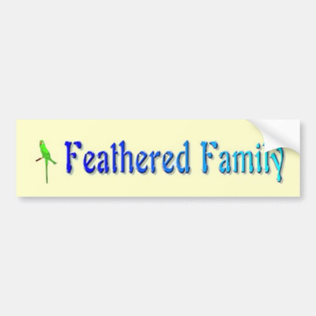 Befjädrad familjbildekal bildekal (Framsidan)