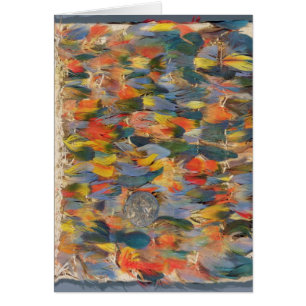 Befjädrad udd hälsningskort