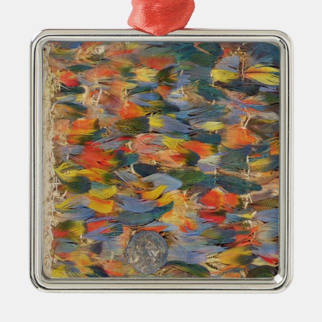 Befjädrad udd julgransprydnad metall (Framsidan)