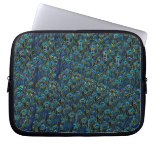 Befjädrar den nätt påfågelfågeln för vintage laptop fodral