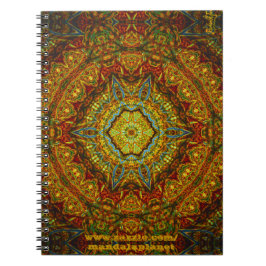 Befläcka-Exponeringsglas-Gasa-Ring-Mandala Anteckningsbok Med Spiral