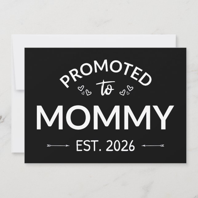 Befodrad till Mamma Est. 2026 II Inbjudningar (Framsida)