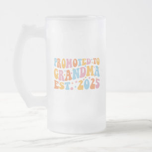 Befodrad till mormor Est. 2025 III Frostat Ölglas