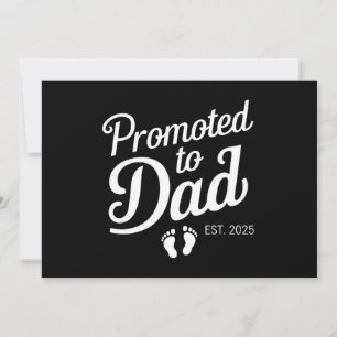 Befodrad till pappa EST 2025 Roligt Snart pappa Inbjudningar
