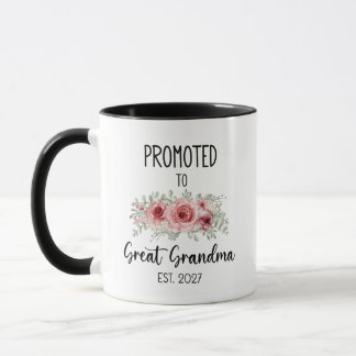 Befodrad till superförälder Est 2027 Blommor Bebis Mugg