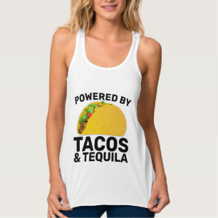 BEFOGENHET AV TACOS OCH TEQUILA T-Shirts Linne Med Racerback