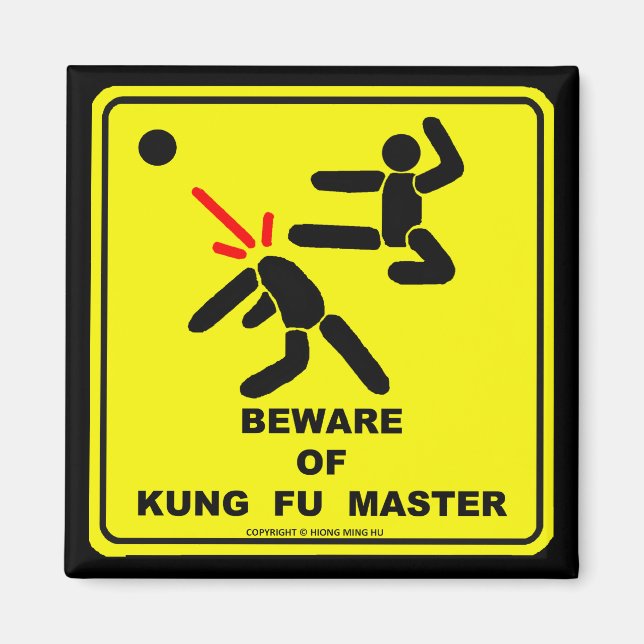 BEFOGENHET FÖR KUNG FU MASTER MAGNET (Framsidan)