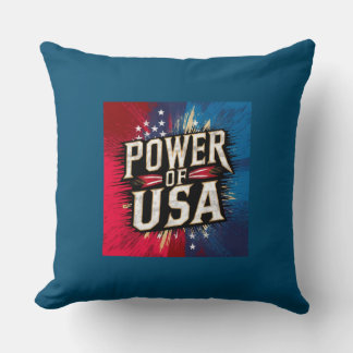 Befogenhet för USA Pillow - Patriotic American Fla Kudde