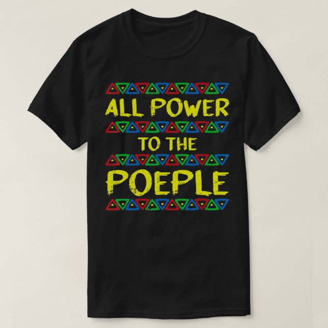 Befogenhet till den afrikanska amerikanska folkets t shirt (Design framsida)