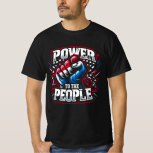 Befogenhet till People Fist Teckning T Shirt