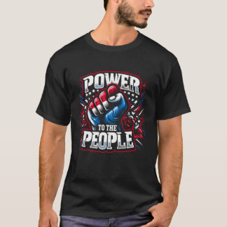 Befogenhet till People Fist Teckning T Shirt