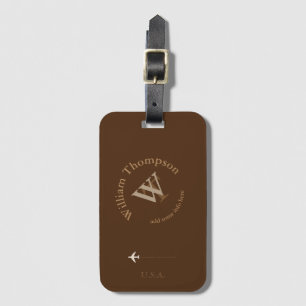 befordra dig LOGOTYP monogram brun Bagagebricka