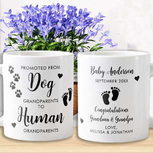 Befordrad från Hund Grandparent Gravid Reveal Jumbo Mugg