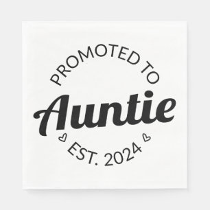 Befordrad till Auntie Est. 2024 Pappersservett