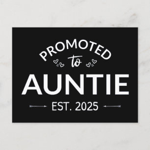 Befordrad till Auntie Est. 2025 II Vykort