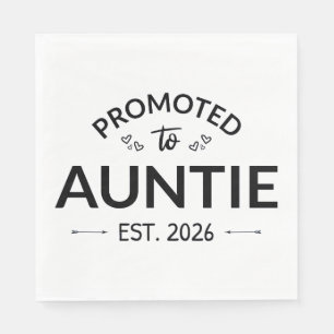 Befordrad till Auntie Est. 2026 II Pappersservett