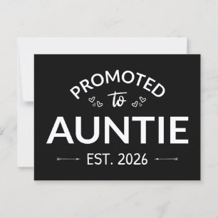 Befordrad till Auntie Est. 2026 II Vykort