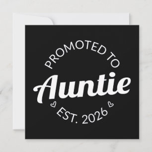 Befordrad till Auntie Est. 2026 Julkort