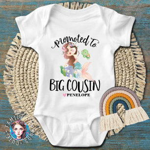 Befordrad till Big Cousin Cute Sjöjungfru T Shirt