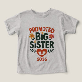 Befordrad till Big Sister 2026 Cute Big Sister T Shirt