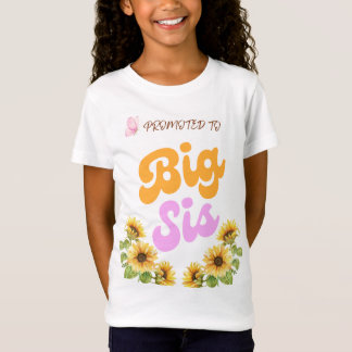 Befordrad till Big Sister Shirt Baby Gravid Reveal T