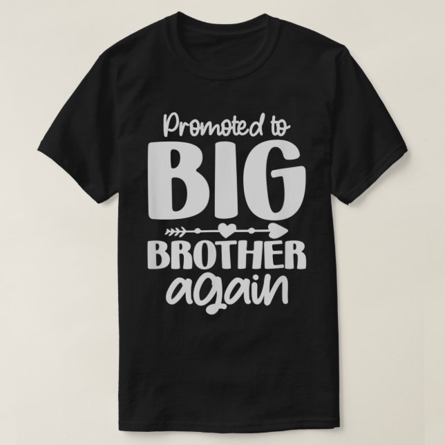 Befordrad till broder igen Gravid Baby Announcem T Shirt (Design framsida)