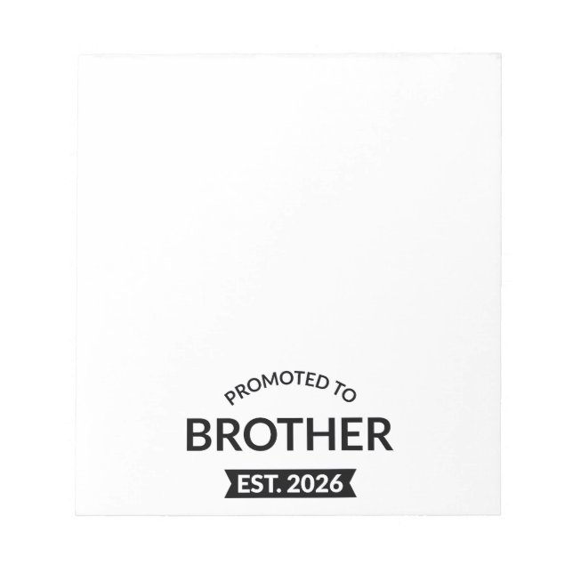 Befordrad till Brother Est. 2026 II Anteckningsblock (Framsida)