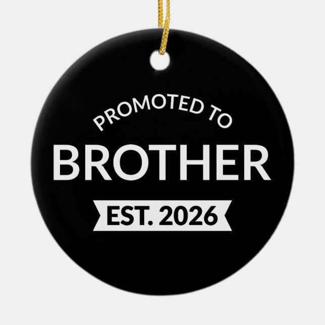 Befordrad till Brother Est. 2026 II Julgransprydnad Keramik (Framsidan)