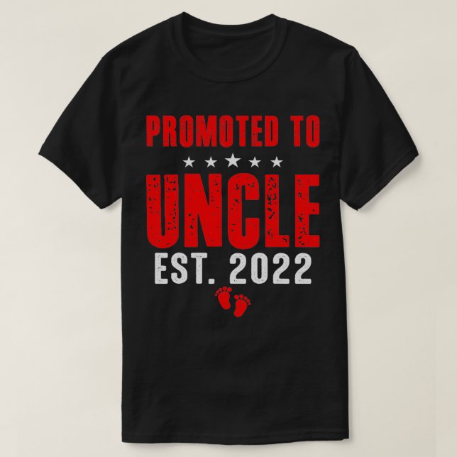 Befordrad till farbror 2022-onkel t shirt (Design framsida)