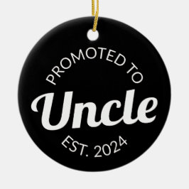 Befordrad till farbror Est. 2024 Julgransprydnad Keramik