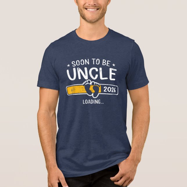Befordrad till farbror est. 2026 Baby-meddelande 2 T Shirt (Framsida)