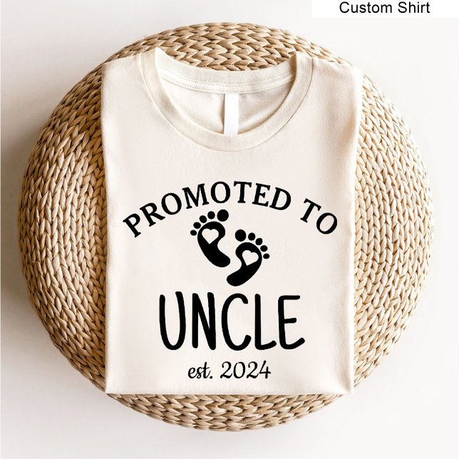 Befordrad till farbror/Gravid-meddelande vit T Shirt (Promoted to Uncle / Pregnancy announcement white T-Shirt)