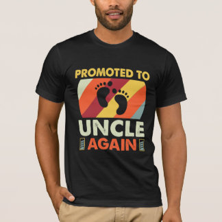 befordrad till farbror igen fadersdagspresent t shirt