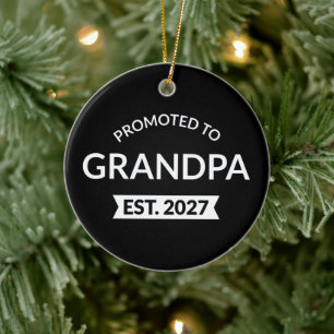 Befordrad till farfar Est 2027 Nya Papa II Julgransprydnad Keramik