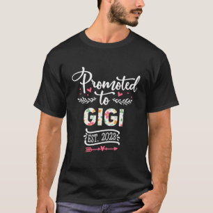 Befordrad till Gigi 2023 Cute Gravid-meddelande T Shirt
