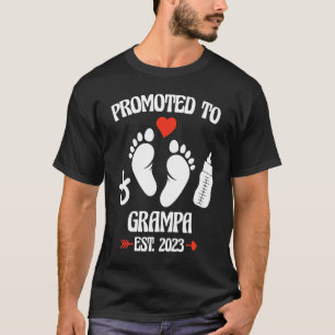 Befordrad till Grampa 2023 första gången ny farfar T Shirt